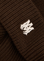 Amiri MA Logo Ribbed Wool Beanie - Brown - One Size