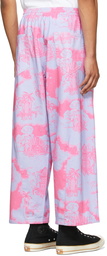 Vyner Articles Pink & Blue Hawaii Judo Lounge Pants