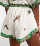 Alémais Wanda embroidered linen shorts