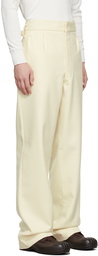 Maison Margiela Off-White Wool Trousers