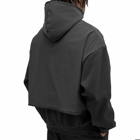 Fear of God ESSENTIALS Men's Spring Fleece Hooded Sweatshirt in Jet Black