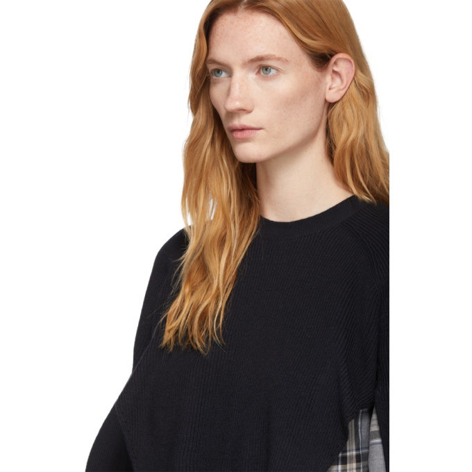Enfold Navy Layered Sweater Enfold