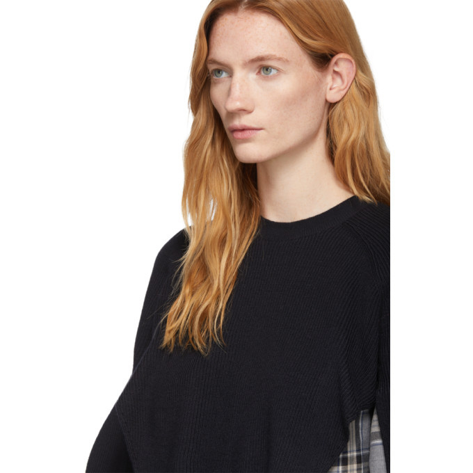 Enfold Navy Layered Sweater Enfold