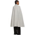 JW Anderson Grey Double Face Cross Wrap Cape