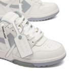 Off-White Men's Out Of Office Leather Sneakers in White/Grey