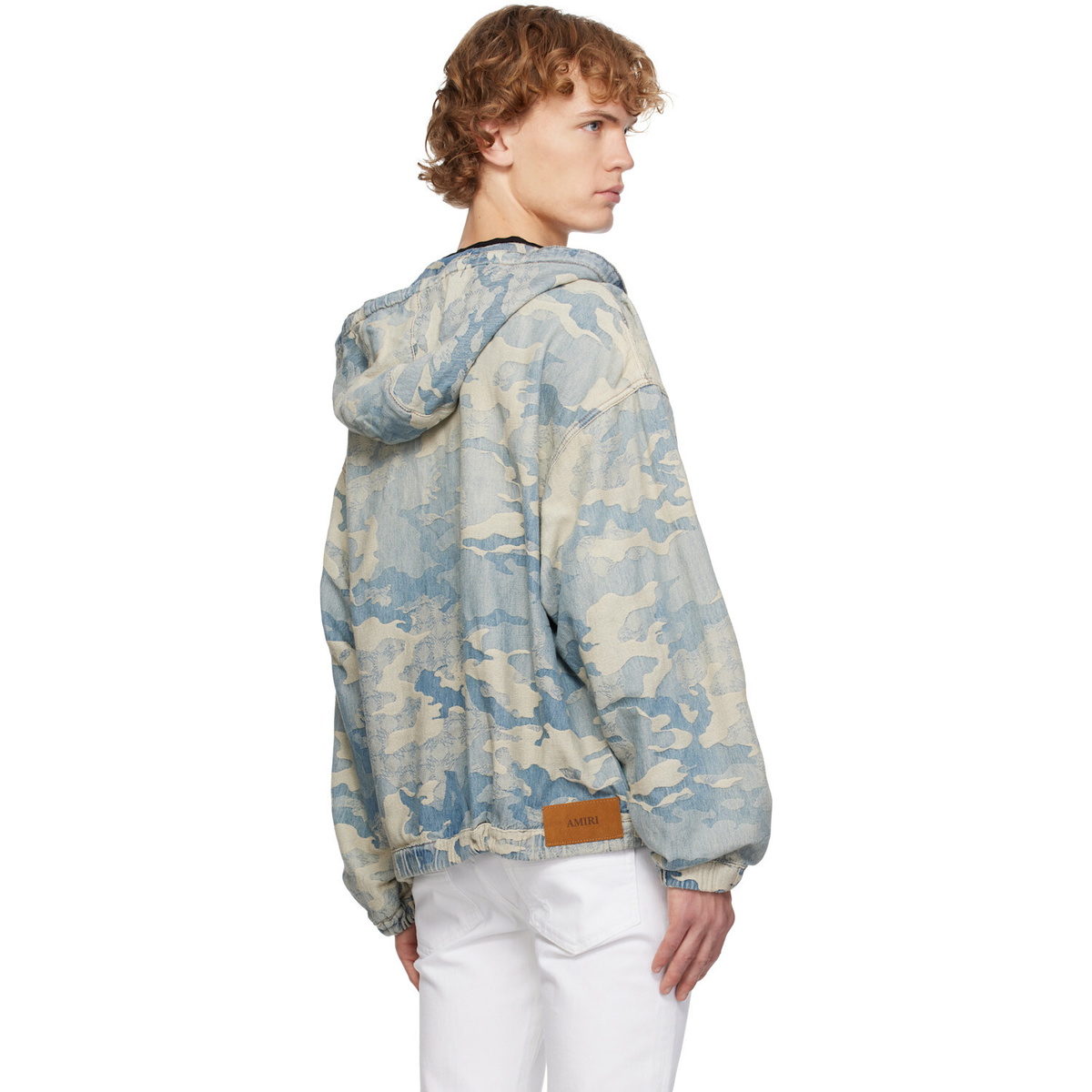 AMIRI Blue Camo Jacquard Denim Jacket