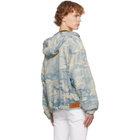 AMIRI Blue Camo Jacquard Denim Jacket