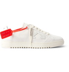 Off-White - 2.0 Leather-Trimmed Suede Sneakers - White