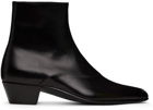 Saint Laurent Black Franz Zipped Boots