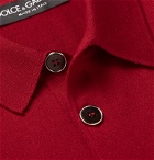 Dolce & Gabbana - Virgin Wool Polo Shirt - Red