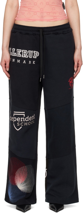 Photo: Marine Serre Black Regenerated Graphic Sweatshirts Sweatpants