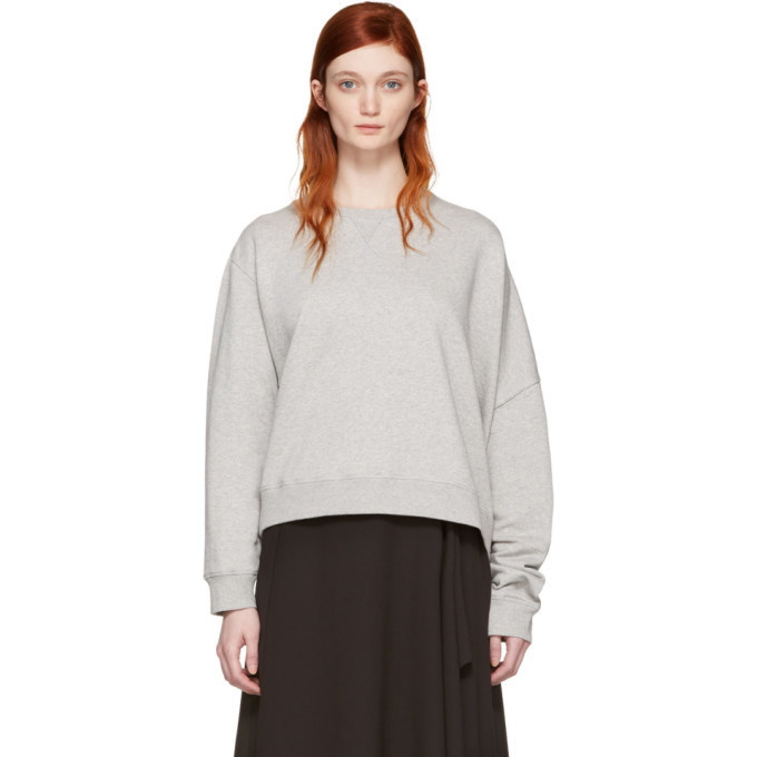 Photo: MM6 Maison Martin Margiela Grey Basic Asymmetic Pullover