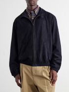 Polo Ralph Lauren - Logo-Embroidered Suede Jacket - Blue