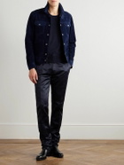 TOM FORD - Dyllan Straight-Leg Cotton-Satin Trousers - Blue