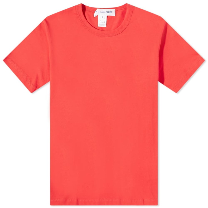 Photo: Comme des Garçons SHIRT Men's Back Logo Tee in Red