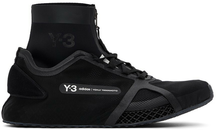 Photo: Y-3 Black Mesh Runner 4D Low Sneakers