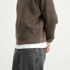 Dime Men's Wave Knit Sweater in Brown