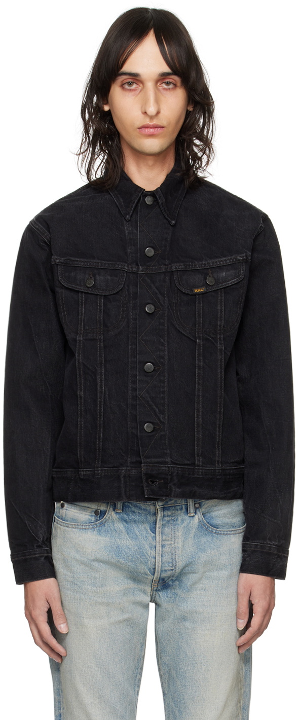 RRL Black Trucker Denim Jacket RRL