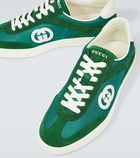 Gucci Interlocking G suede and canvas sneakers