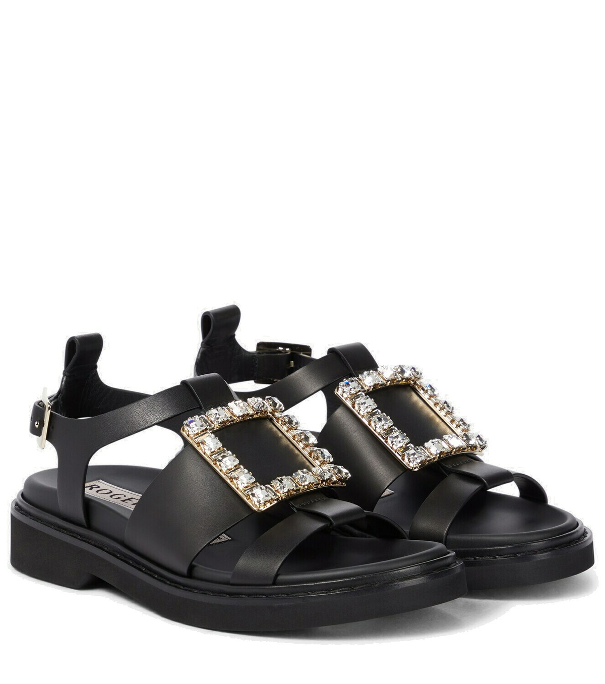 Roger Vivier Viv' Rangers leather sandals Roger Vivier