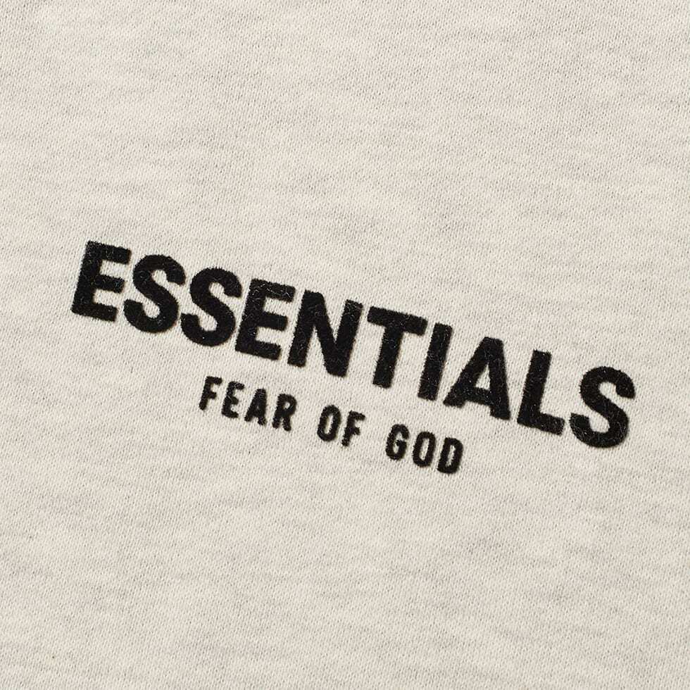 Fear Of God ESSENTIALS Logo Mock Neck Sweat In Light Oatmeal Fear Of Fear Of God ESSENTIALS Logo Mock Neck Sweat In Light Oatmeal Fear Of