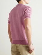 PIACENZA 1733 - Waffle-Knit Cotton T-Shirt - Pink