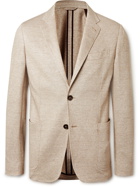 ERMENEGILDO ZEGNA - Slim-Fit Linen and Cotton-Blend Jersey Blazer - Neutrals