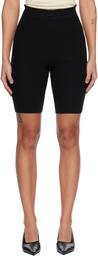 Fear of God ESSENTIALS Black Rib Knit Bike Shorts