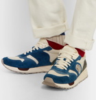 visvim - Roland Leather-Trimmed Suede and Mesh Sneakers - Blue