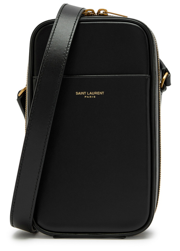 Photo: Saint Laurent Dailycase Logo Leather Cross-body bag - Black - One Size