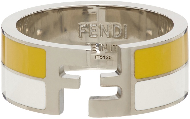 Photo: Fendi White & Yellow FF Ring