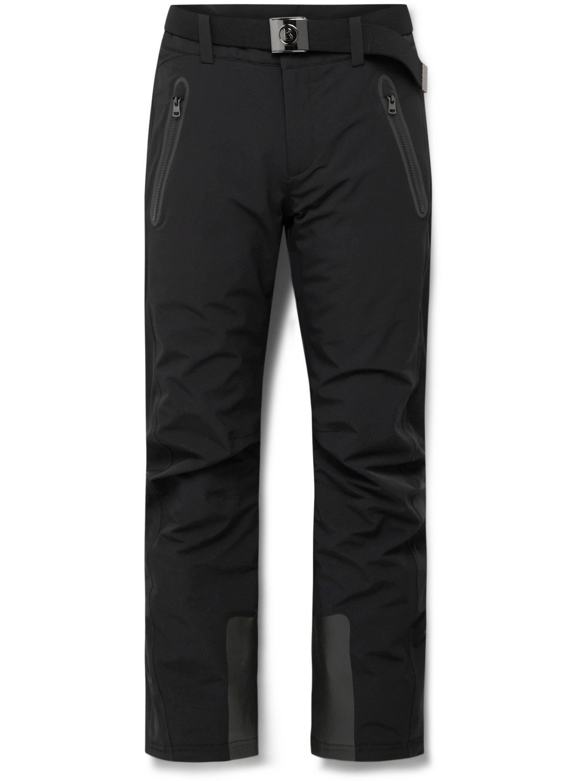 White TIM2-T belted ski trousers, Bogner
