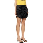 Marc Jacobs Black Satin Daisy Circle Miniskirt