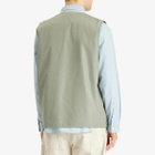 Taion Men's Military Reversible V-Neck Vest in Dark Sage Green