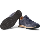 Officine Creative - Keino Perforated Suede Sneakers - Men - Navy