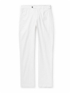 Massimo Alba - Ionio2 Straight-Leg Pleated Cotton-Gabardine Trousers - White
