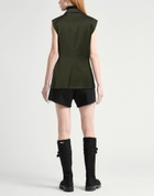 Helmut Lang Womens Tailored Vest Military in Green