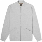 Beams Plus Men's Jersey Zip Bomber Jacket in Grey