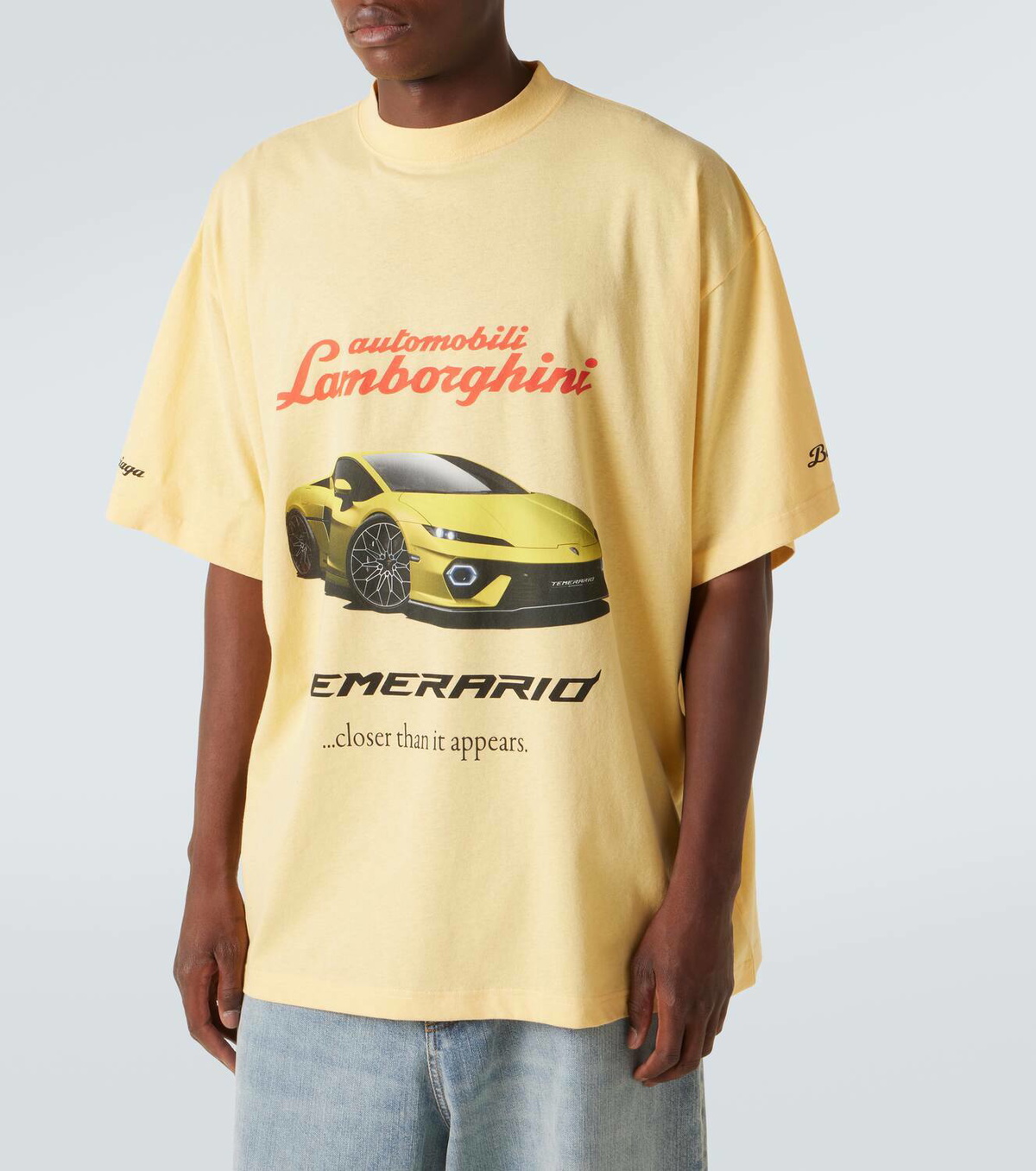 LEON7月号掲載●BALENCIAGA X Lamborghini 限定コラボ Tシャツ Balenciaga Men's Balenciaga x Automobili Lamborghini Retro T