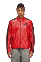 Diesel Biker jacket in perforated leather - Leather jackets - Unisex - Red