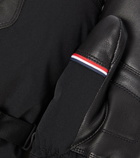 Moncler Grenoble Leather-trimmed ski mittens