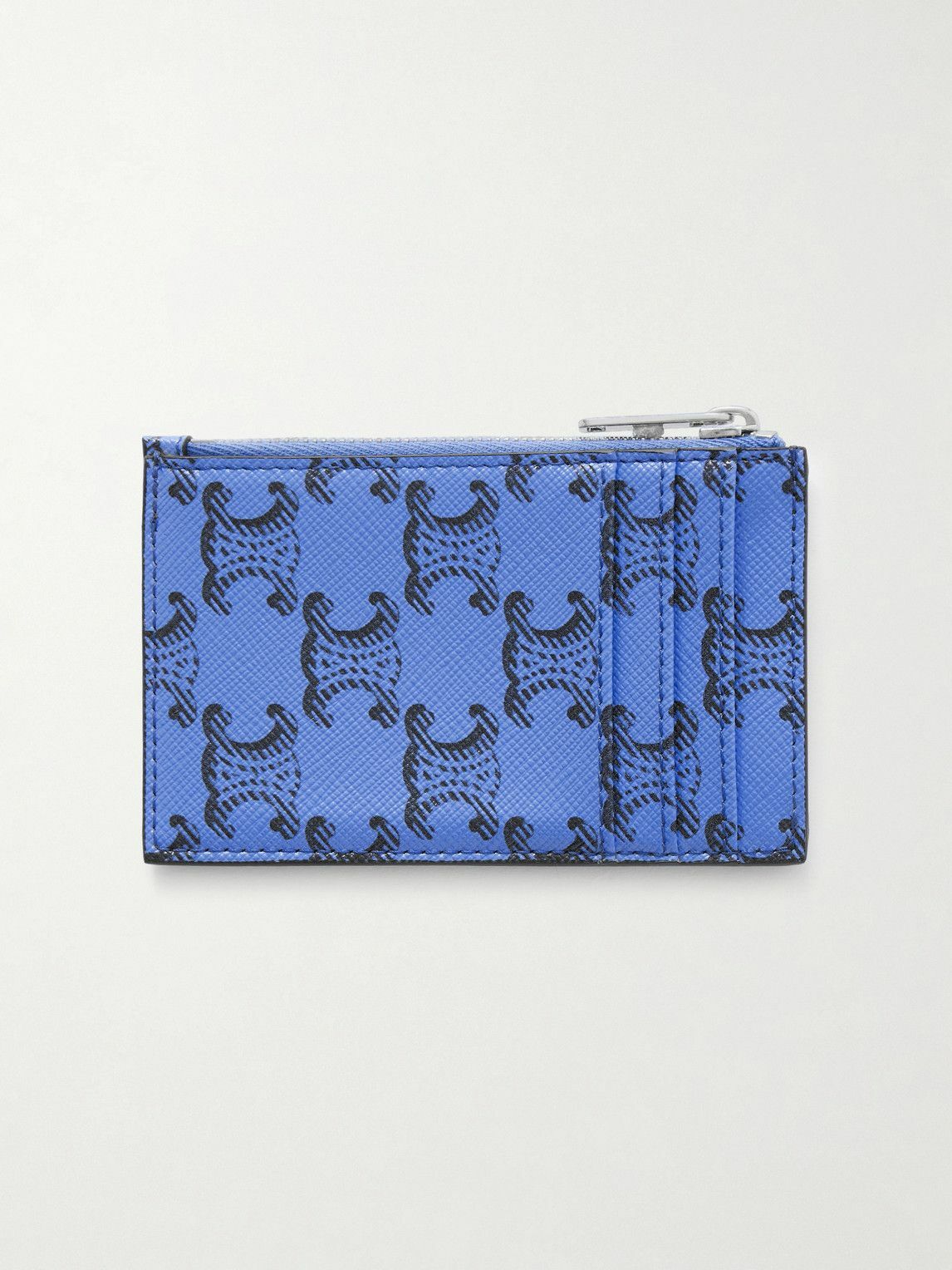 CELINE - Monogrammed Coated-Canvas and Leather Cardholder