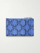 CELINE - Monogrammed Coated-Canvas and Leather Cardholder