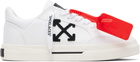 Off-White White & Black Vulcanized Low Sneakers
