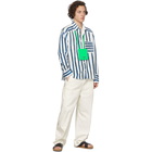 Jacquemus White and Blue La Chemise Peinture Shirt