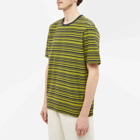 Folk Men's Hazy Stripe T-Shirt in Olive