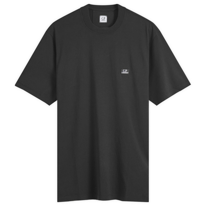 Photo: C.P. Company Men's Logo Patch T-Shirt in Black