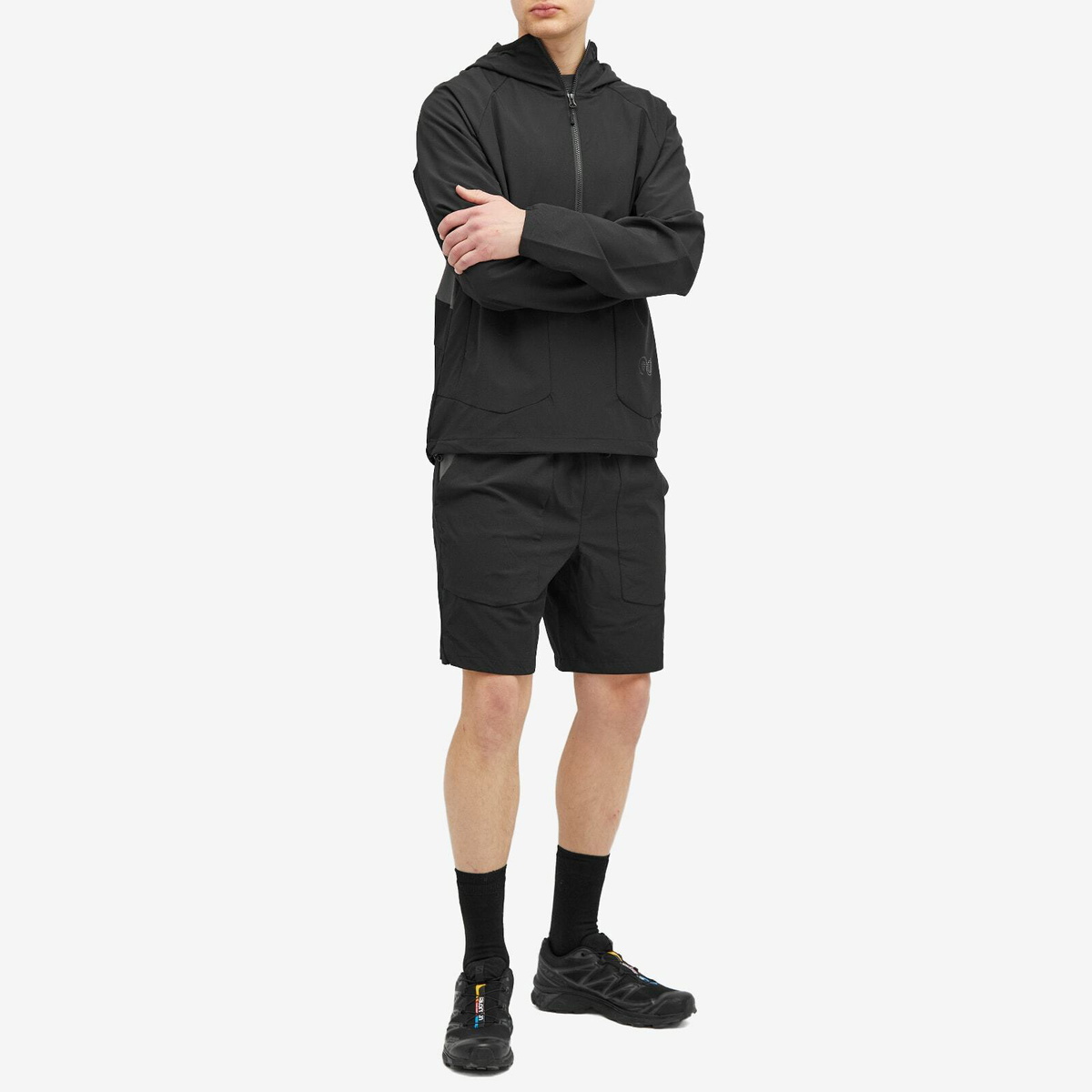 Purple Mountain Observatory Men's Colourblock Climbing Shorts in Black