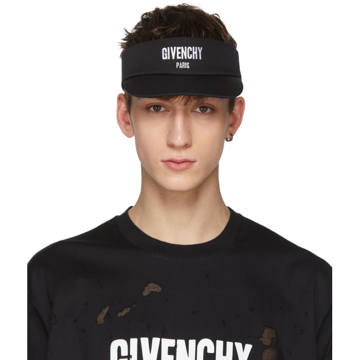 Givenchy Black Paris Logo Visor Givenchy