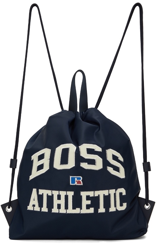 Photo: Boss Navy Russell Athletic Edition Drawstring Backpack